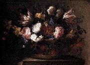 Arellano, Juan de Still-Life with a Basket of Flowers oil